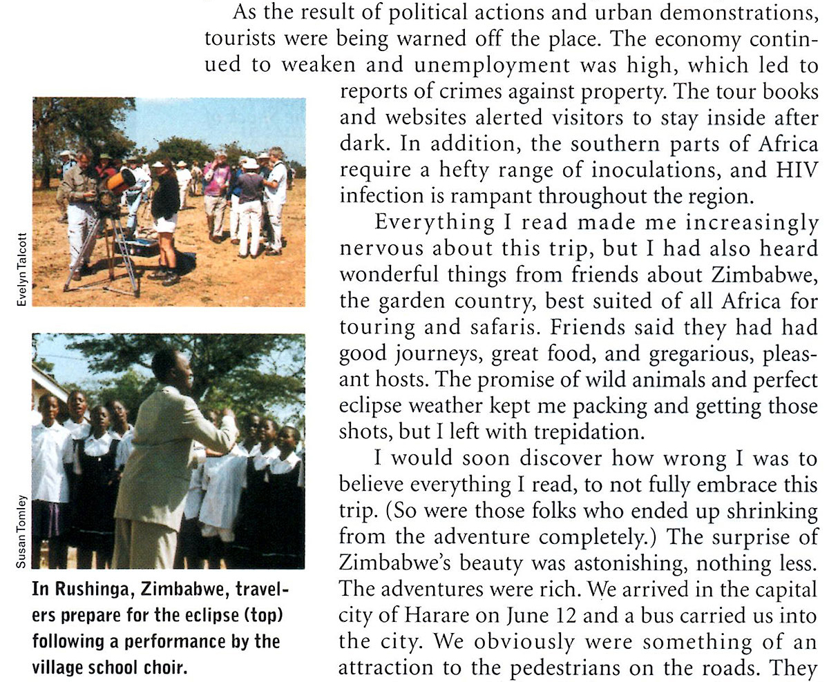 Astronomy Magazine Zimbabwe solar eclipse
